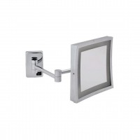 Stainless LED Illuminated Makeup Shaving Mirror - Square